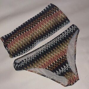 Multicolor Zigzag Bikini Set
